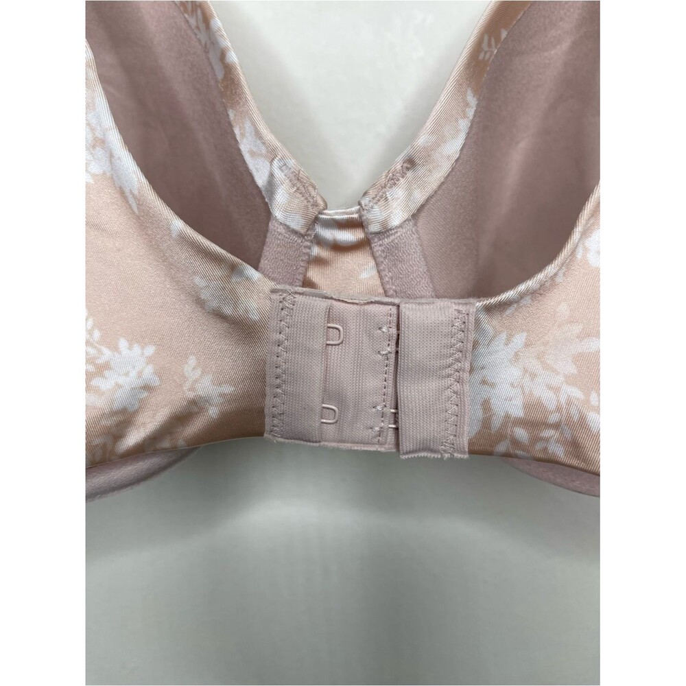 Bali Smooth Floral Underwire T-Shirt Bra Women's 34C Light Blush Adjustable - Picture 4 of 7